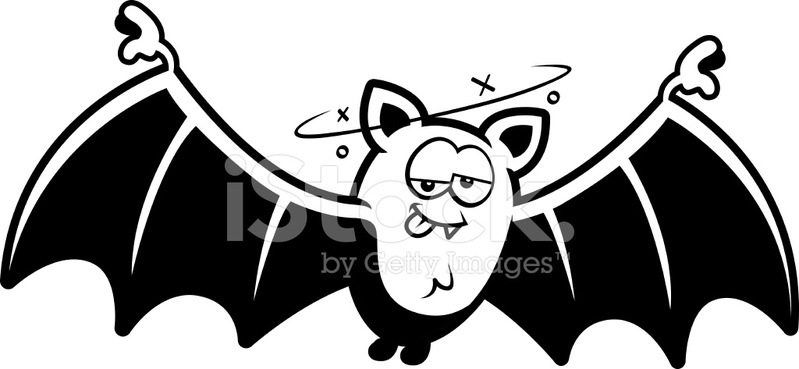 799x369 Cartoon Drunk Bat Stock Vector