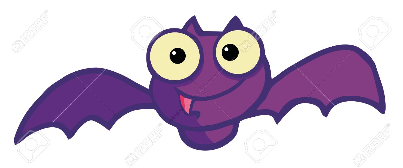 1300x544 Bat Clipart Halloween Cartoon