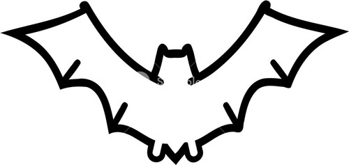 500x237 Bat Silhouette Royalty Free Stock Image