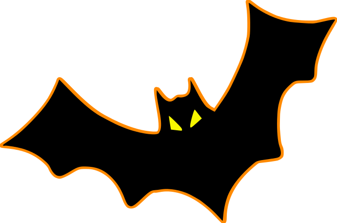 691x457 Bat Halloween Outline