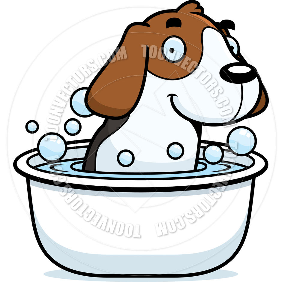 940x940 Cartoon Beagle Dog Bath By Cory Thoman Toon Vectors Eps