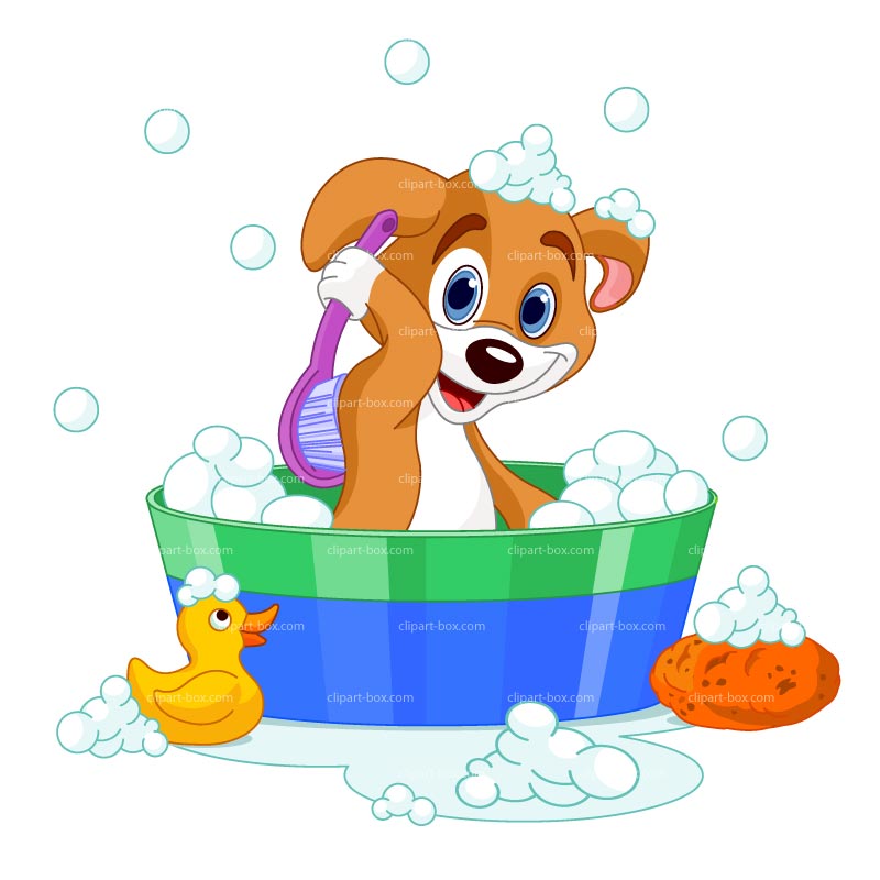 800x800 Clipart Kids Bathing A Dog