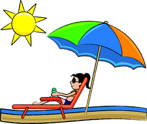 300x252 Beach Clipart Sun Bathing