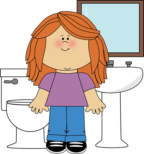 466x500 Girl Bathroom Monitor Clip Art