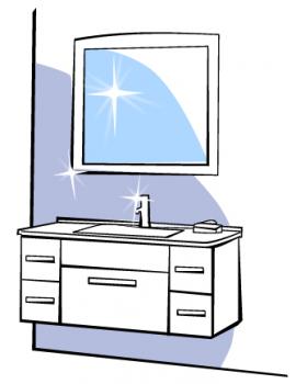 270x350 Mirror Clipart Cleaning Bathroom