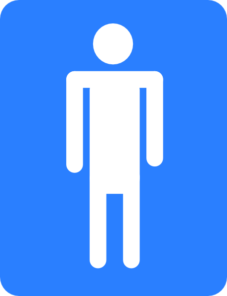 456x594 Men Bathroom Blue Sign Clip Art