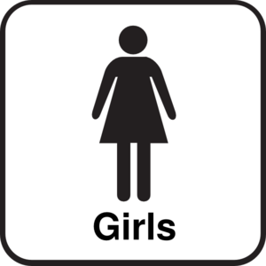 300x300 Bathroom Girls Sign Clip Art