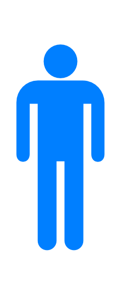 252x592 Large Man Bathroom Sign Png, Svg Clip Art For Web