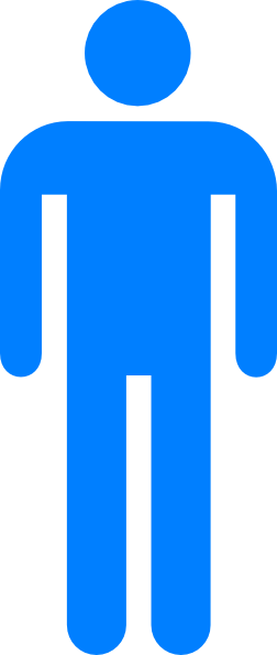 252x595 Large Man Bathroom Sign Transparentback Clip Art