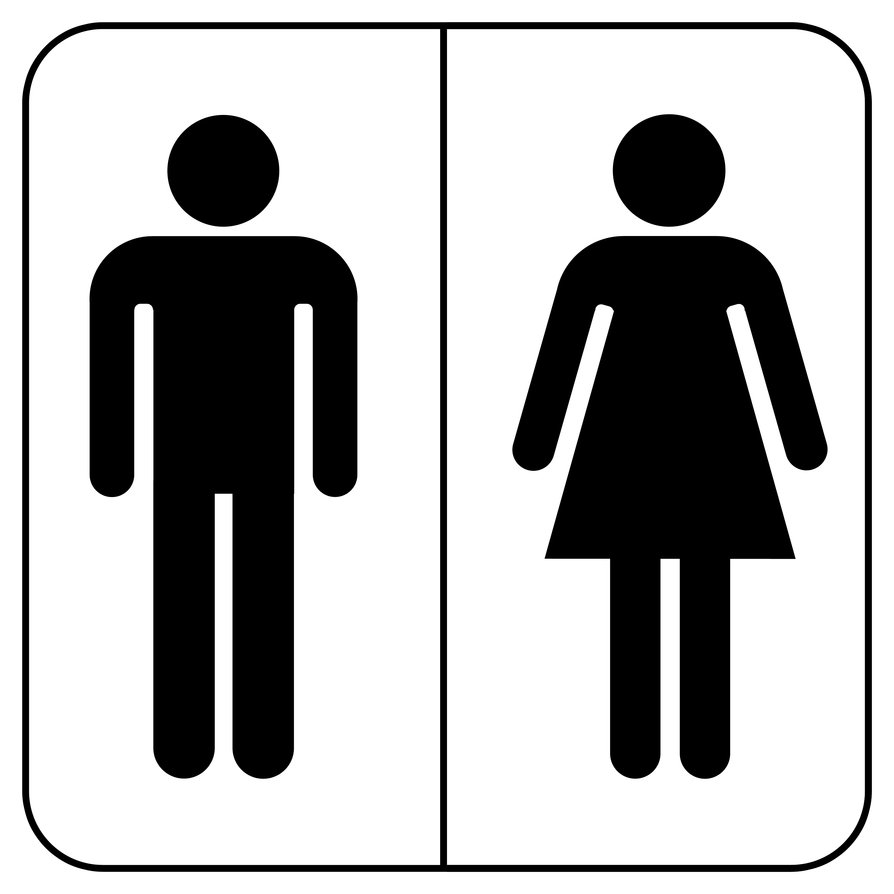894x894 Toilet Clipart Men And Woman