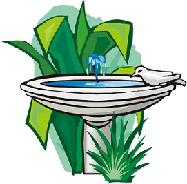 271x267 Free Bird Bath Clipart