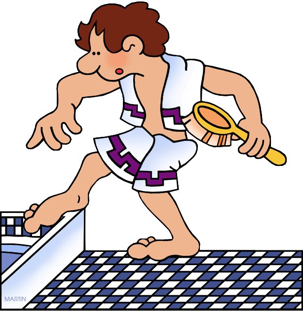 614x648 Rome Clip Art By Phillip Martin, Roman Baths