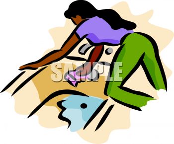 350x290 Black Woman Scrubbing A Bathtub