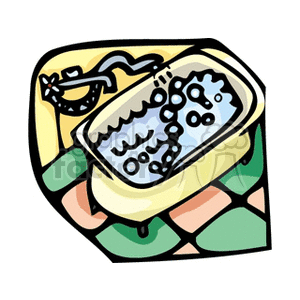 300x300 Royalty Free Bathtub Filled With Water And Bubbles 146961 Vector