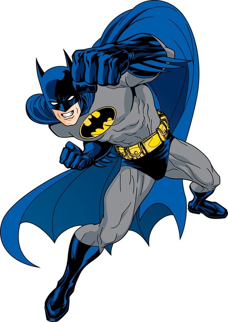 456x645 Batman Clipart Blue And Gray