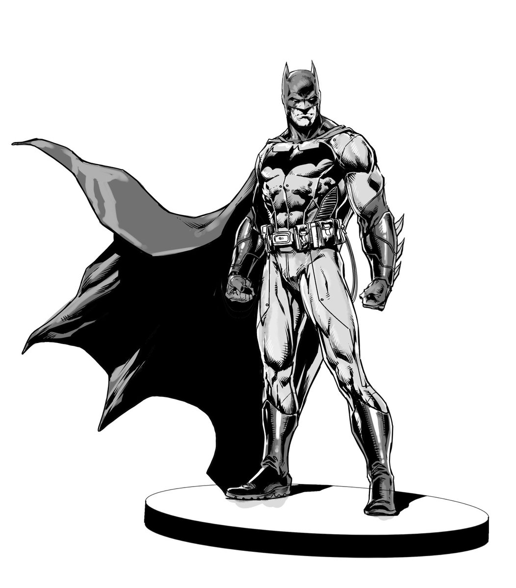 1052x1200 Jason Fabok On Twitter My Batman Black And White Statue Design