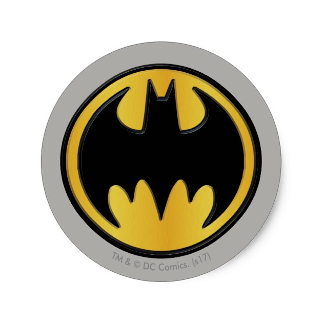 630x630 Batman Symbol Classic Round Logo Classic Round Sticker Zazzle.ca