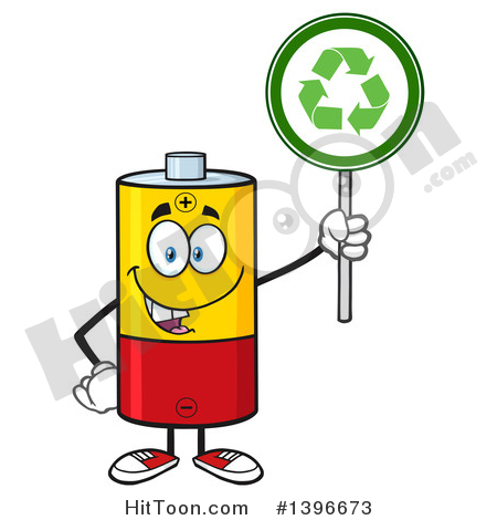 450x470 Battery Character Clipart