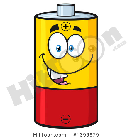 450x470 Battery Character Clipart