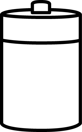274x438 Black And White C Battery Clip Art