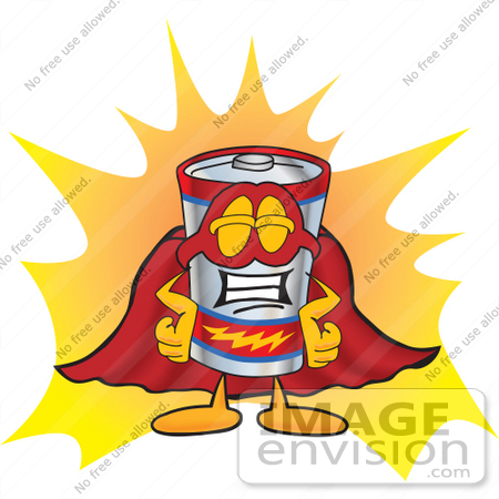 450x450 Clip Art Graphic Of A Battery Mascot Character Dressed As A Super
