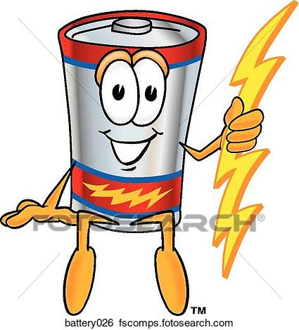 425x470 Stock Illustration Of Battery Sitting Battery026