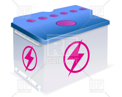 400x319 Car Battery Royalty Free Vector Clip Art Image