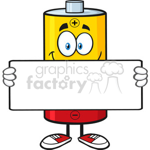 300x300 Royalty Free Royalty Free Rf Clipart Illustration Smiling Battery