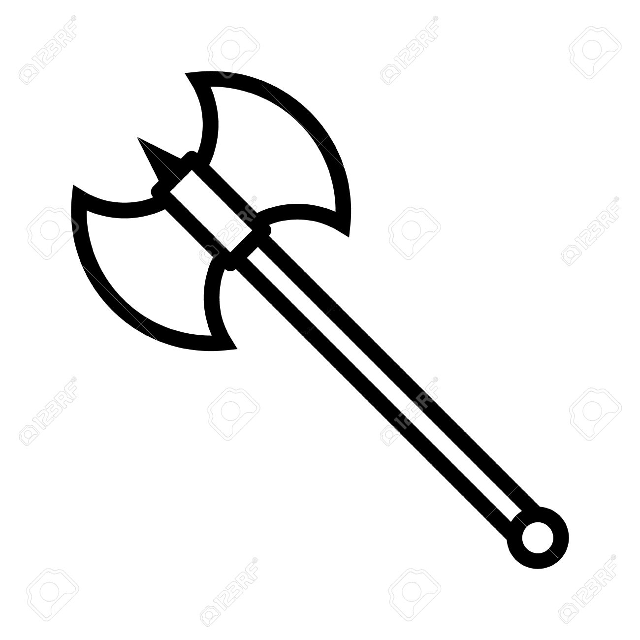 1300x1300 Battleaxe Or Battle Axe Line Art Icon For Games And Websites