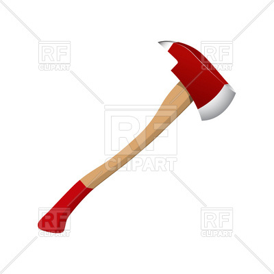 400x400 Firefighter Axe Royalty Free Vector Clip Art Image