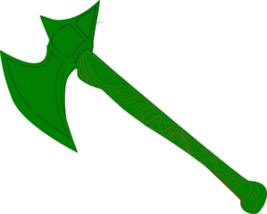 299x240 Green Battle Axe Clip Art