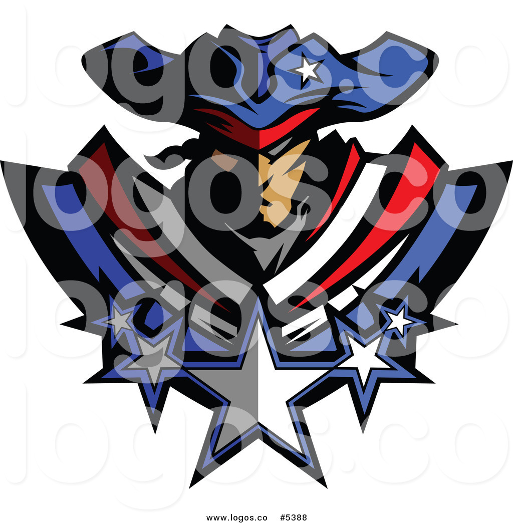 1024x1044 Royalty Free Vector Of A Logo Of A Battle Patriot With Stars By