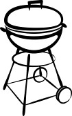 105x168 Bbq Grill Black And White Clipart