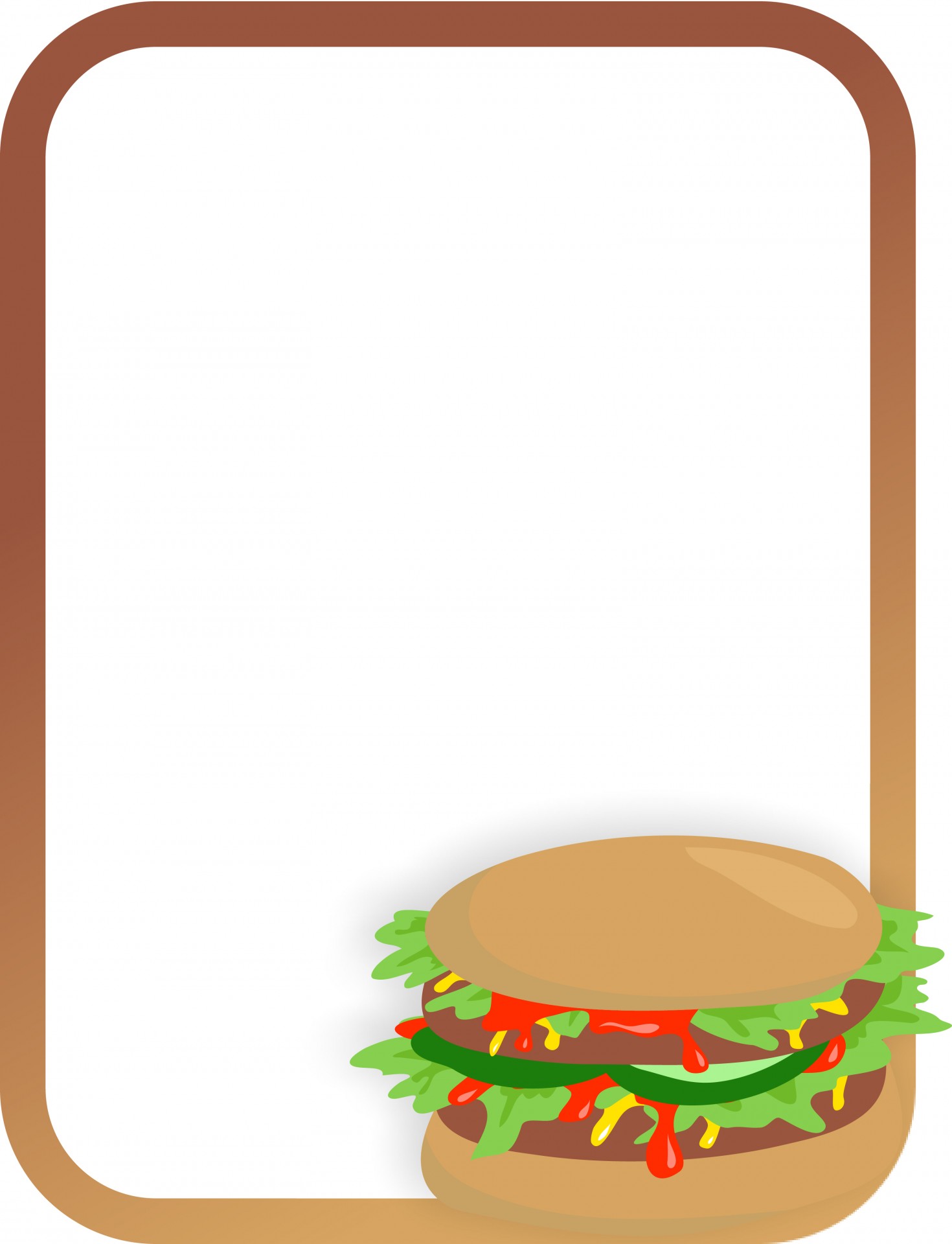 1470x1920 Sandwich Clipart Border