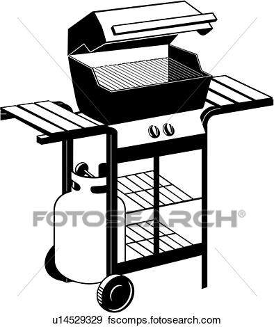394x470 Clip Art Of , Appliance, Bbq, Gas Grill, Propane, U14529329