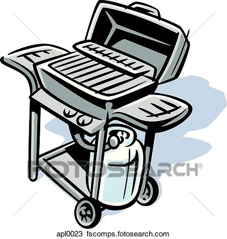 446x470 Drawing Of An Illustration Of A Barbeque Grill Apl0023