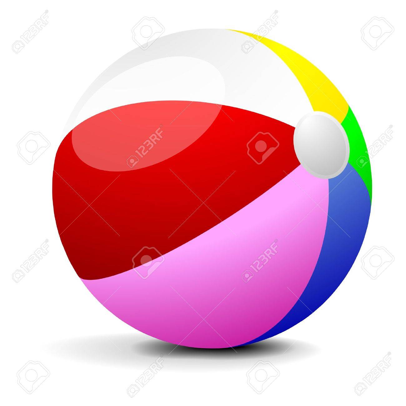 1300x1300 Illustration Of A Colorfull Beach Ball, Eps 8 Vector Royalty Free