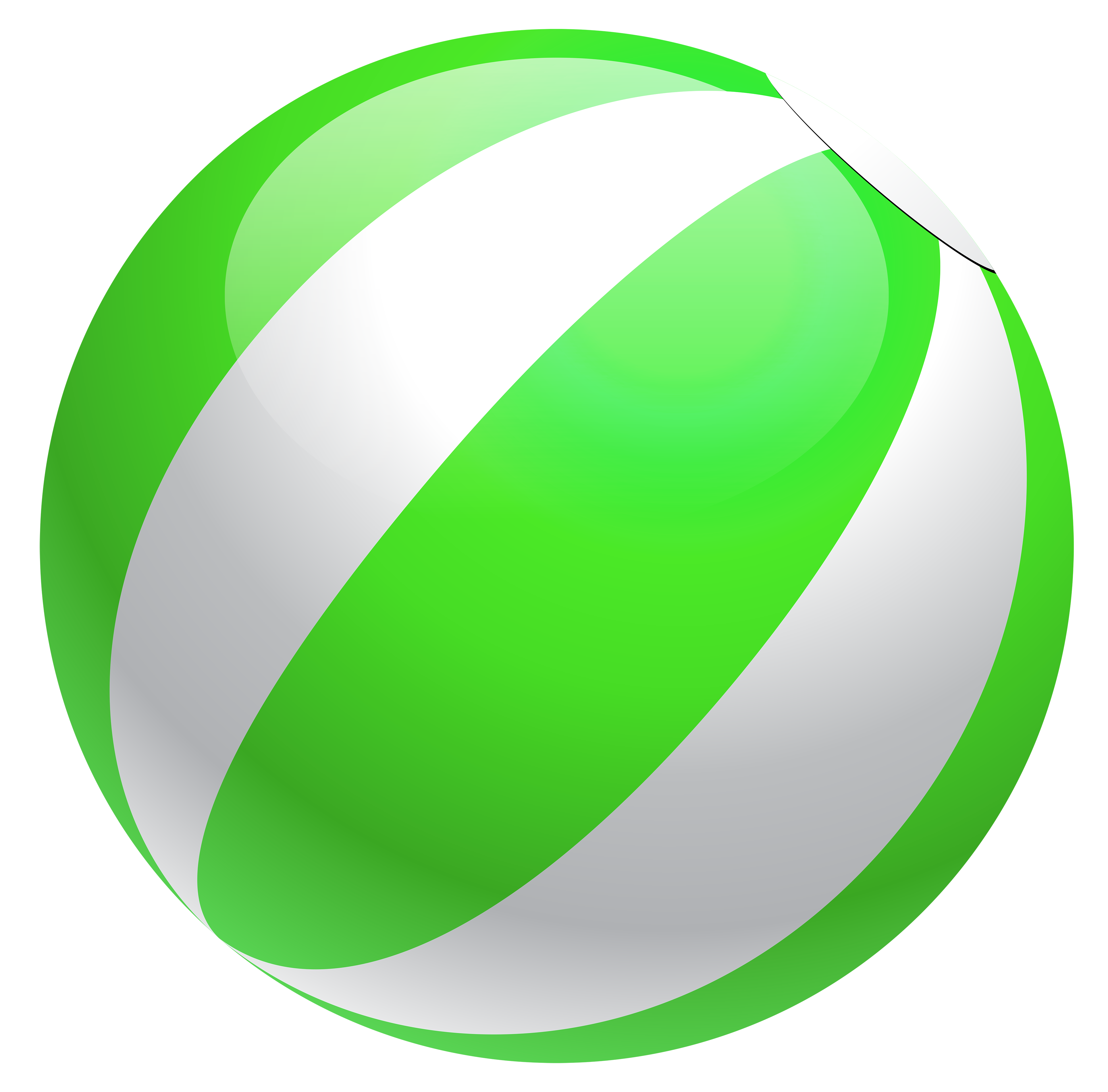 3899x3840 Transparent Green Beach Ball Clipart