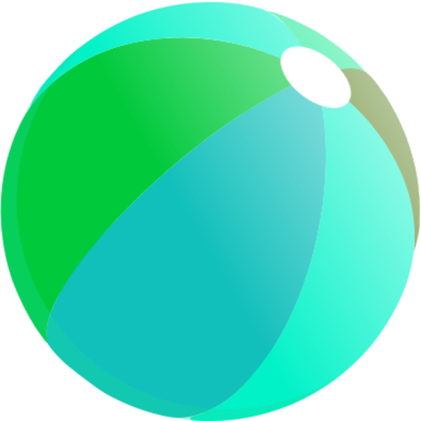 600x600 Beach Ball Vector Clip Art 4