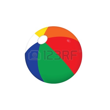 450x450 Illustration Of A Colorfull Beach Ball, Eps 8 Vector Royalty Free