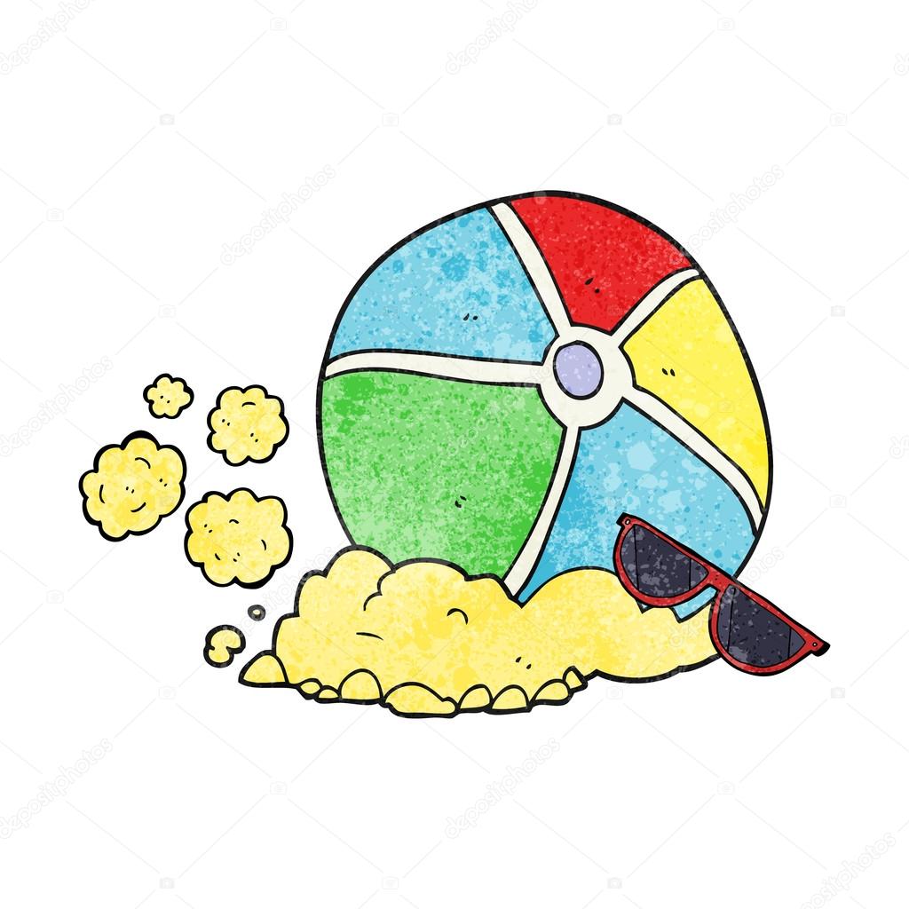1024x1024 Textured Cartoon Beach Ball Stock Vector Lineartestpilot