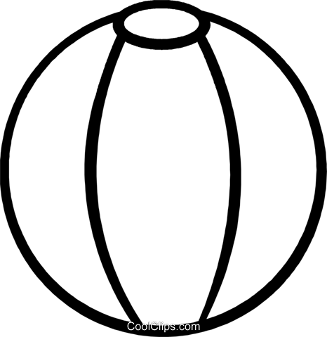 466x480 Beach Ball Royalty Free Vector Clip Art Illustration Vc048677