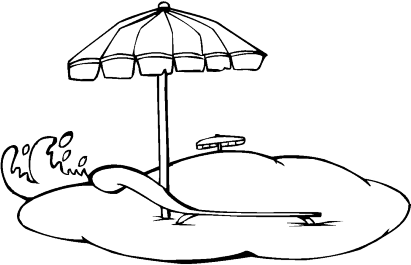 1352x872 Beach Clipart Outline