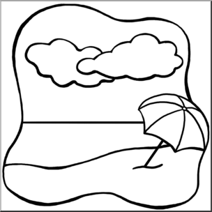 304x304 Clip Art Beach Bampw I Abcteach