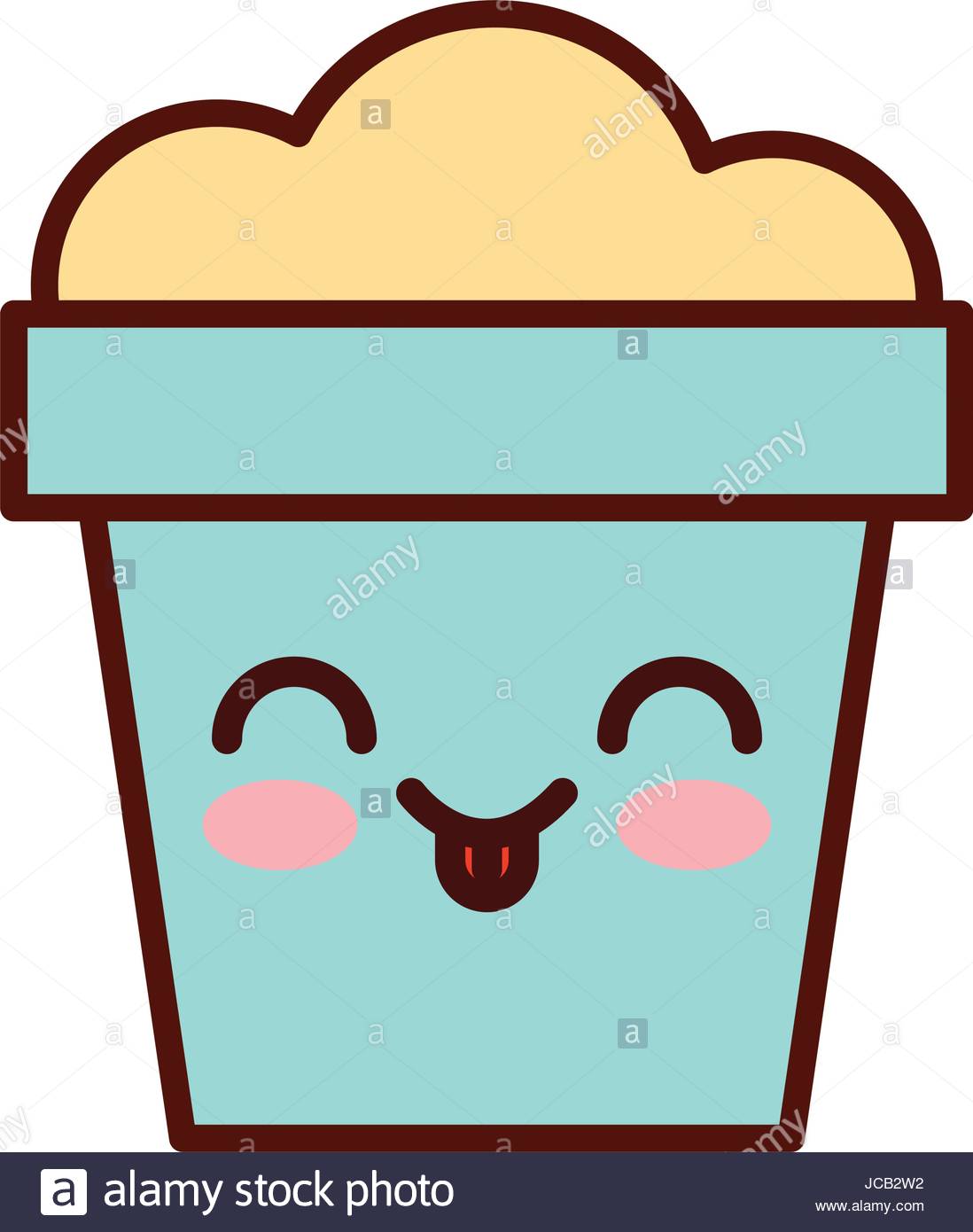 1098x1390 Sand Bucket Beach Toy Kawaii Character Stock Vector Art