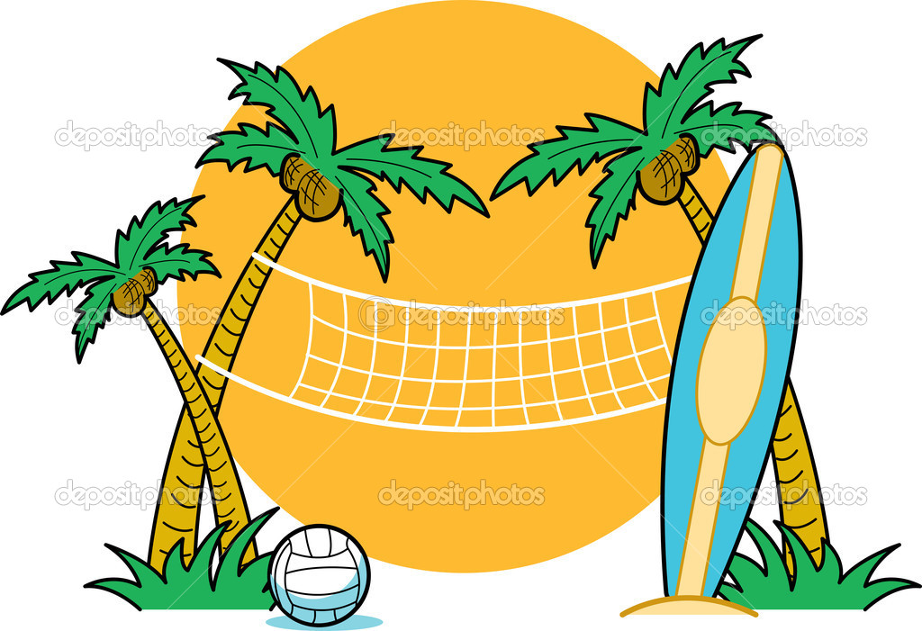 1024x701 Beach Volleyball Net Clip Art Cliparts
