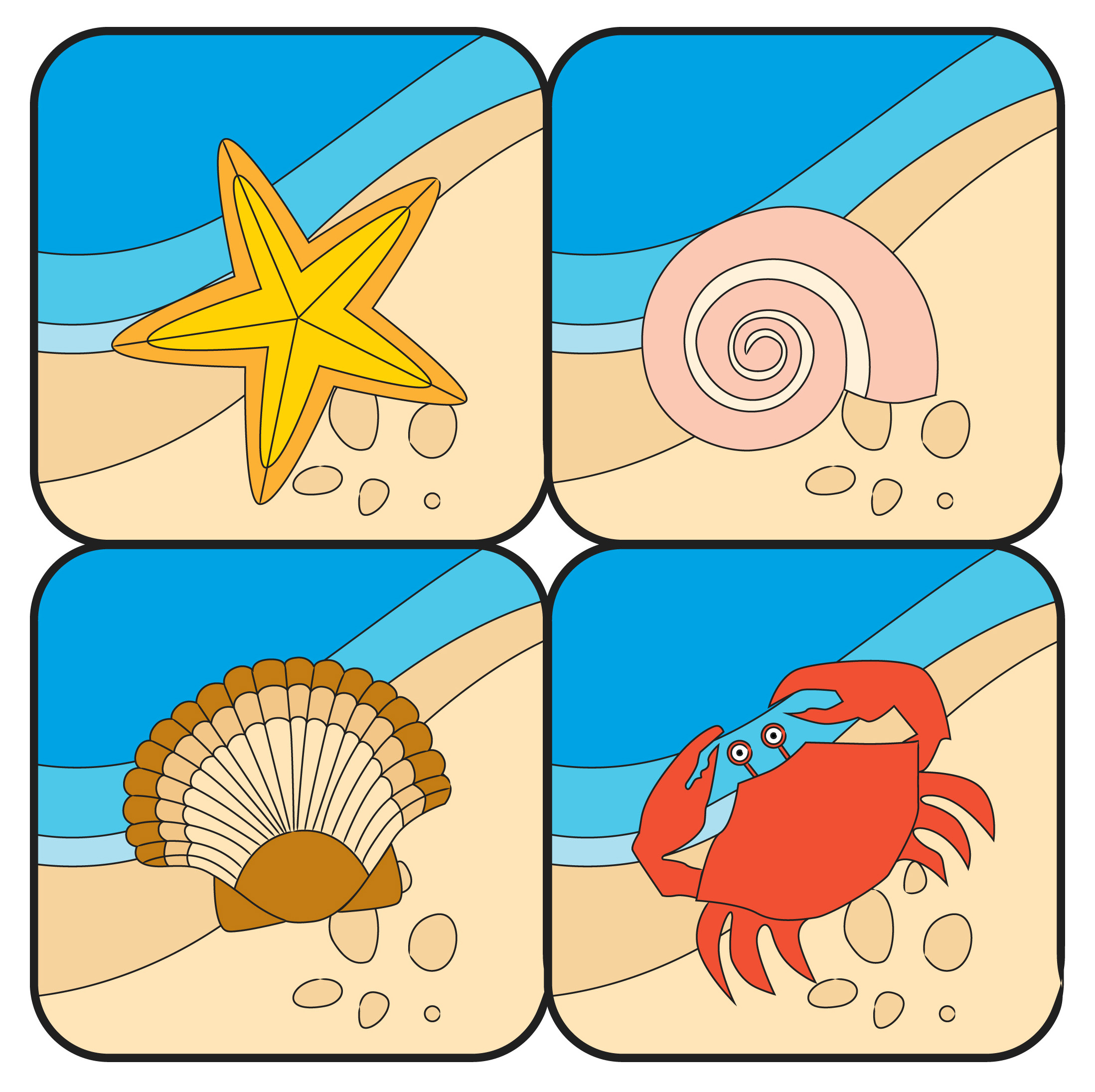 2197x2191 Drawn Beach Cartoon