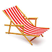170x170 Clip Art Of Wood Beach Chair With Greek Flag K22096552
