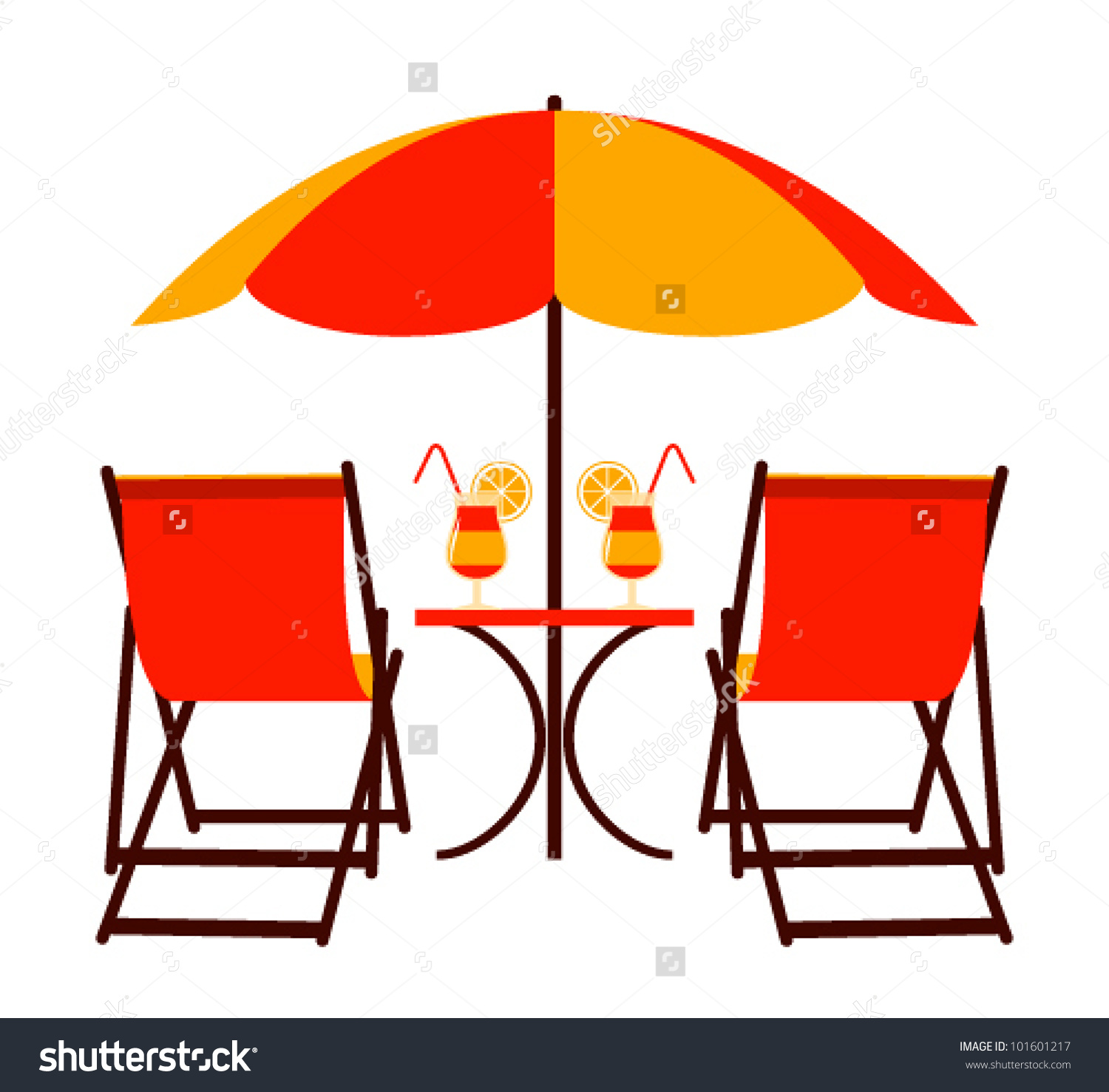 1500x1477 Clipart Beach Chair And Umbrella