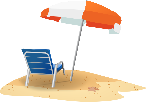 600x417 Clip Art Beach Umbrella And Chair Clipart